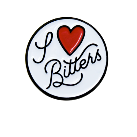 I Heart Bitters Enamel Pin